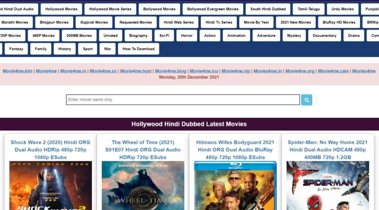 Movie4me 2022: FREE Download Latest Hindi, English, Telugu, Tamil, Movies