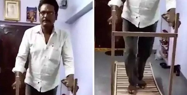 Telangana Man’s Amazing Jugaad! – Discovering a Wooden Treadmill Needing no Power!